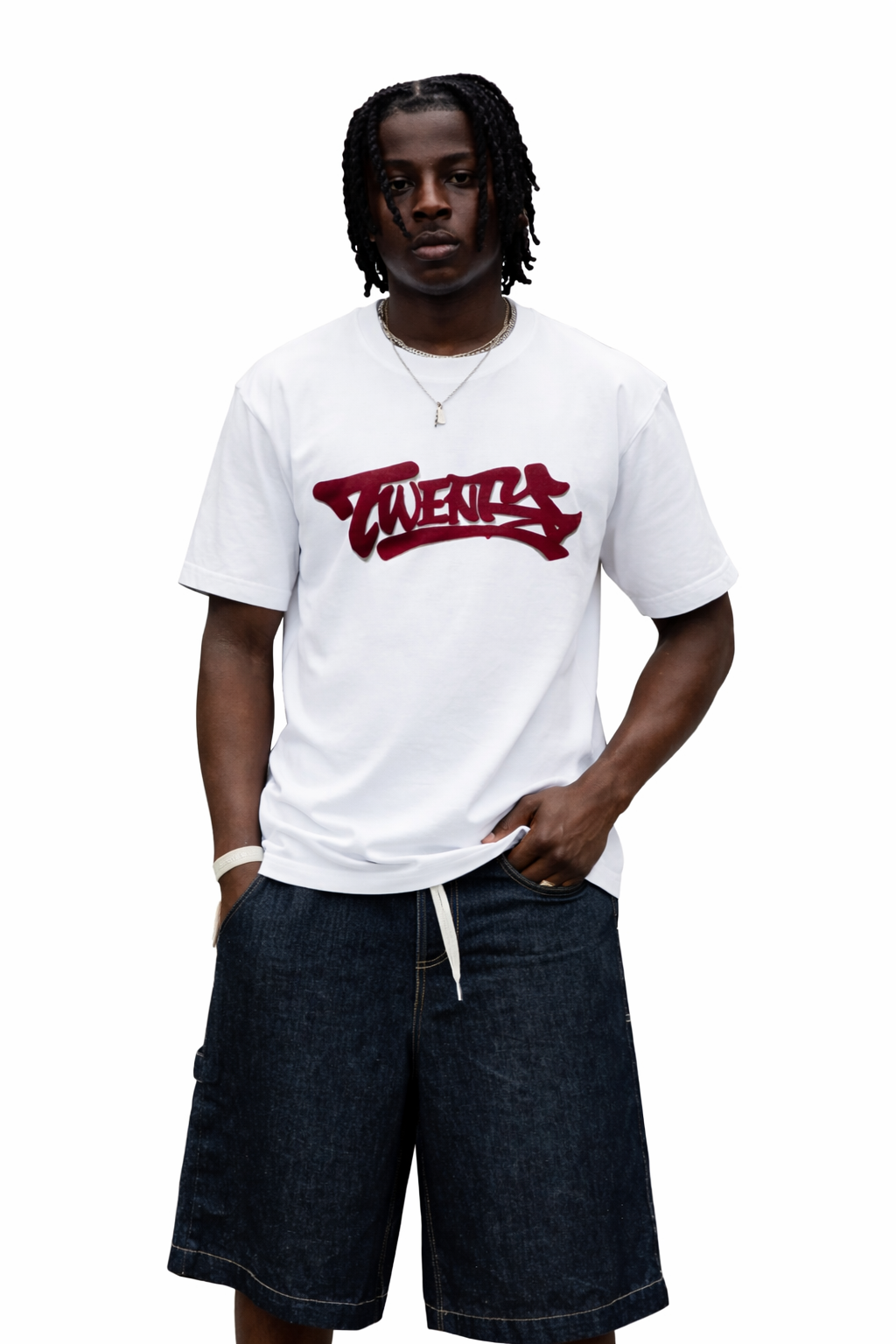 Twenty Tshirt White/Winered