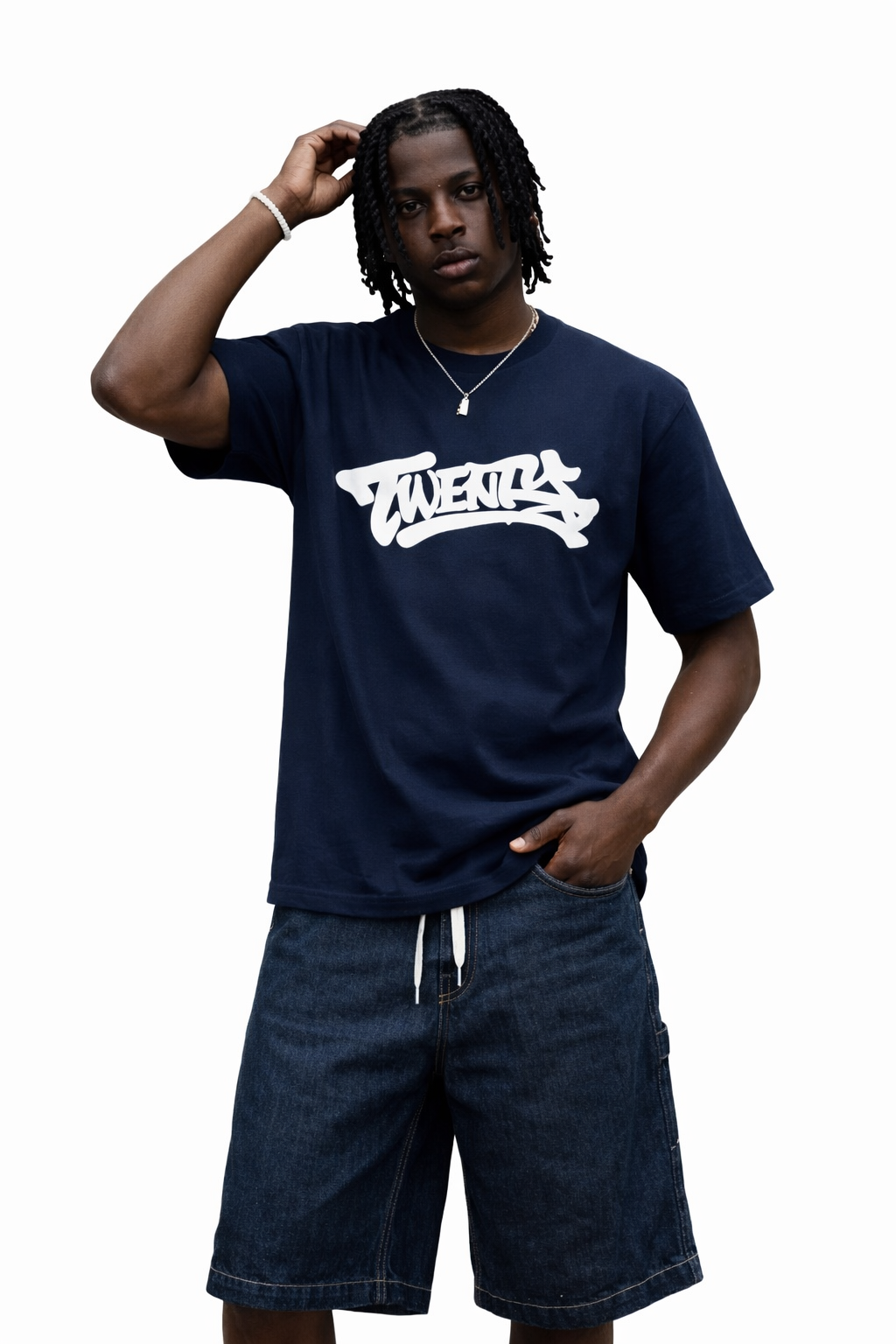 Twenty Tshirt Navy Blue/White